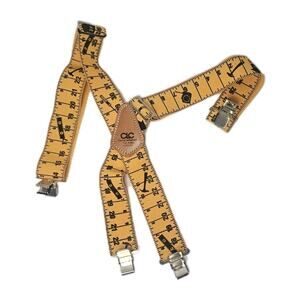 CLC custom Leather Craft Suspenders Top Grain Cowhide Tape Measure